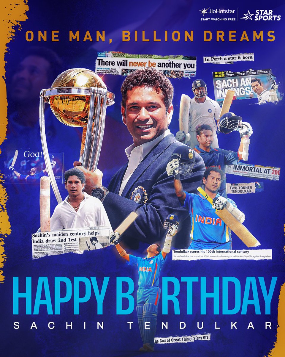 Star Sports Tamil (@starsportstamil) on Twitter photo உன்னை மிஞ்சிட வேறு யாரு! உன்னை பெற்றதில் பெருமை கொள்ளுது நாடே!🙇🥳
இனிய பிறந்தநாள் வாழ்த்துக்கள் Master Blaster Sachin Tendulkar🎂
#HappyBirthdaySachin #HBDSachinTendulkar <a href="/sachin_rt/">Sachin Tendulkar</a> உன்னை மிஞ்சிட வேறு யாரு! உன்னை பெற்றதில் பெருமை கொள்ளுது நாடே!🙇🥳
இனிய பிறந்தநாள் வாழ்த்துக்கள் Master Blaster Sachin Tendulkar🎂
#HappyBirthdaySachin #HBDSachinTendulkar <a href="/sachin_rt/">Sachin Tendulkar</a>