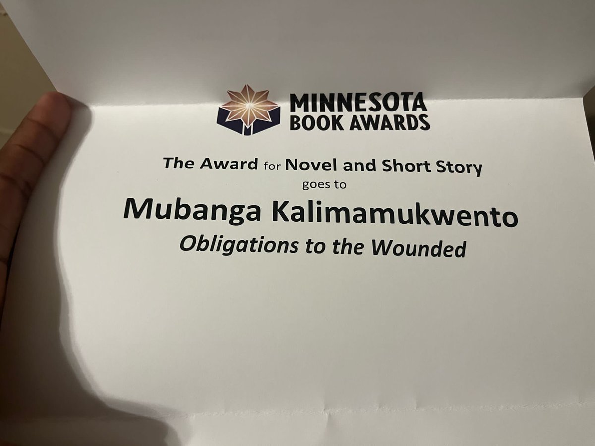 Linda Kasonde (@lindakasonde) on Twitter photo Congratulations to Mubanga Kalimamukwento for winning the Minnesota Book Award for best novel and short story for 'Obligations to the Wounded'. Mubanga's star is shinning very brightly. Watch this space!
<a href="/diamondtvzambia/">Diamond Media</a> Congratulations to Mubanga Kalimamukwento for winning the Minnesota Book Award for best novel and short story for 'Obligations to the Wounded'. Mubanga's star is shinning very brightly. Watch this space!
<a href="/diamondtvzambia/">Diamond Media</a>
