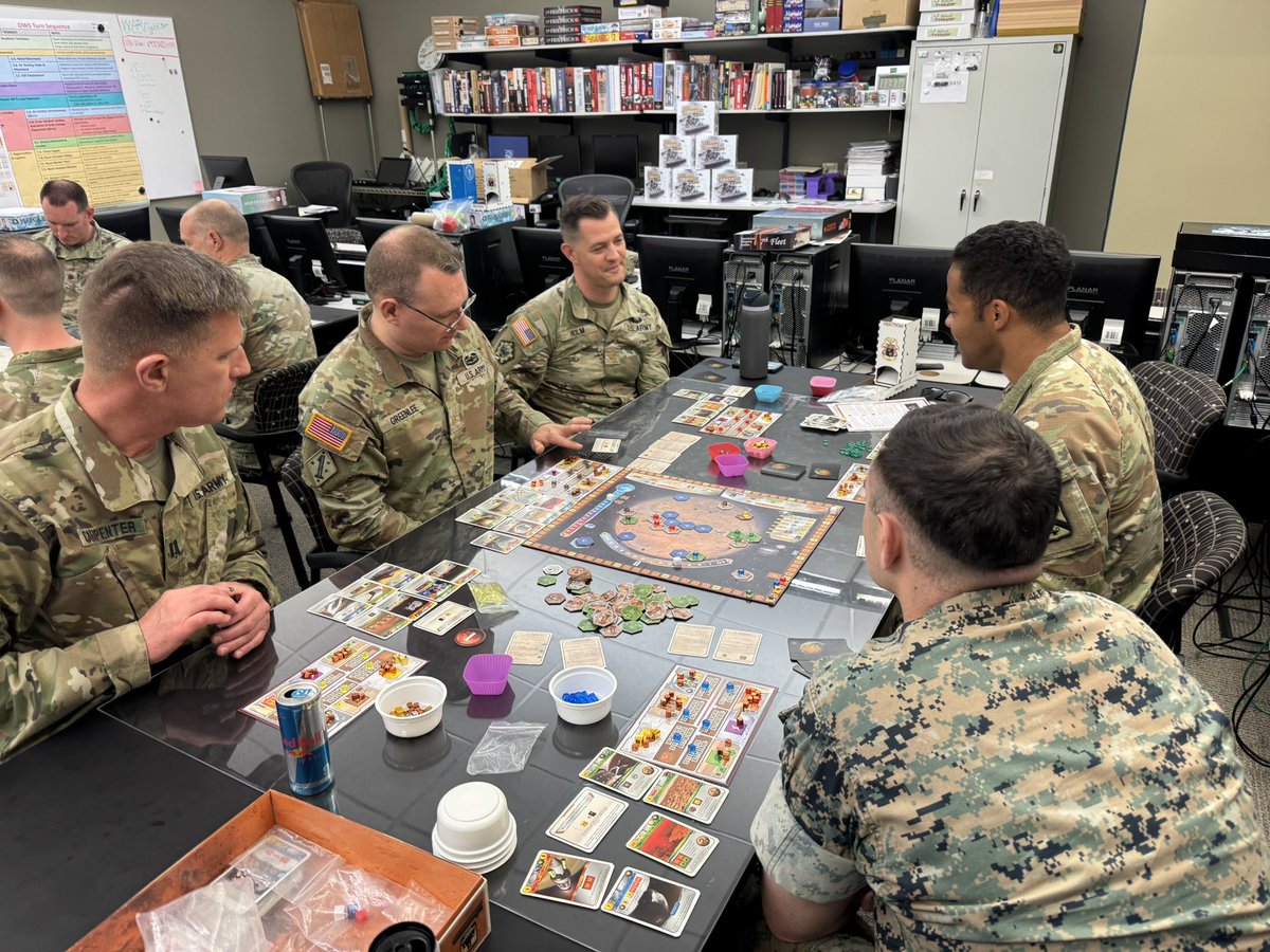 Students getting practice teaching #wargames for Leader Professional Development future sessions - <a href="/___PHALANX/">PHALANX</a> Race to the Rhein And Terraforming Mars.  Next up after playing is a discussion of what lesson the  #wargame is useful to teach and how we did.