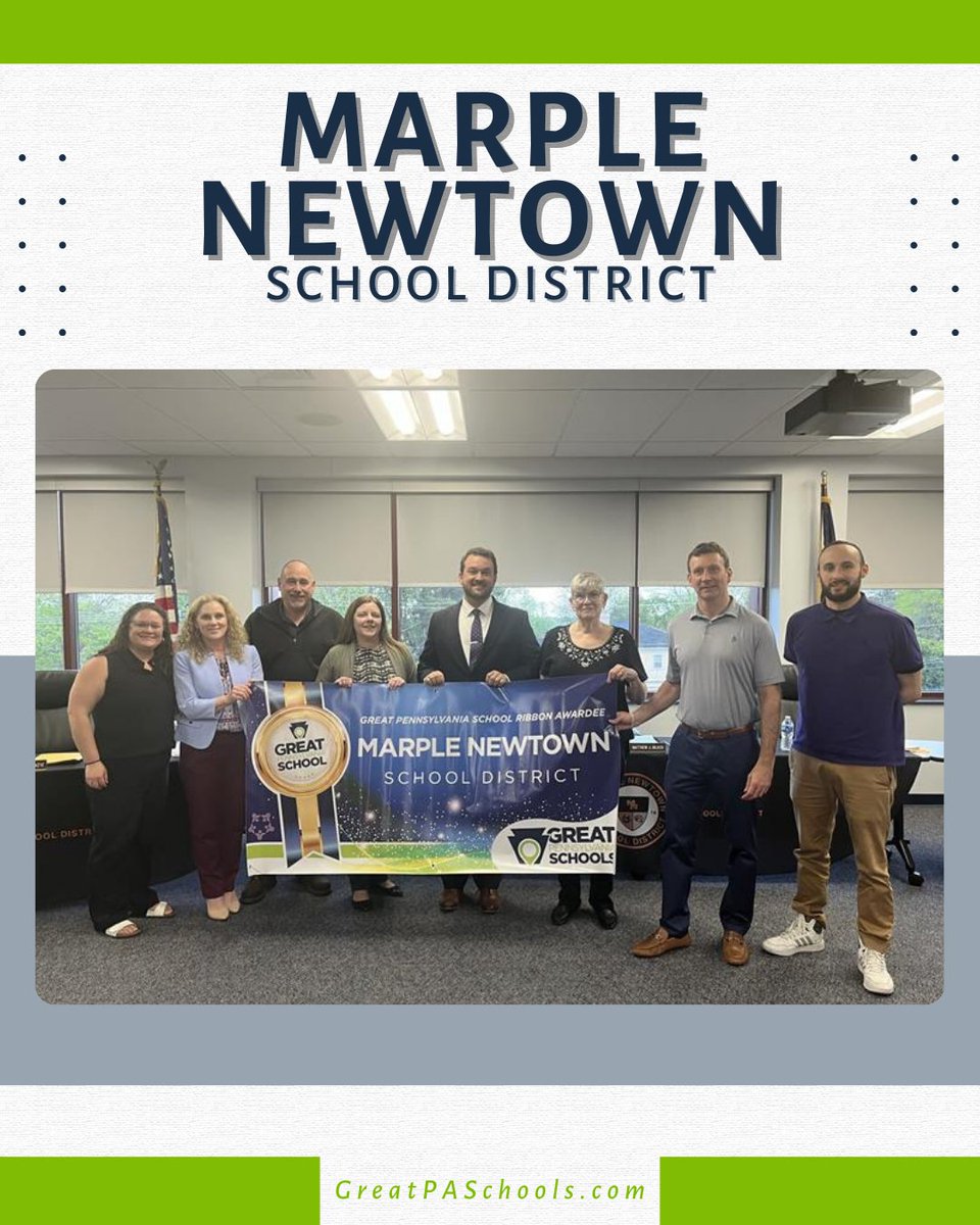 Great PA Schools (@greatpaschools) on Twitter photo Congratulations <a href="/MarpleNewtownSD/">Marple Newtown SD</a>, the latest to receive the Great PA Schools designation! ๐ Learn more about this accomplishment and how the district earned it at GreatPASchools.com.
#GreatPASchools #ExcellenceInPAPublicEd #GPSRibbon Congratulations <a href="/MarpleNewtownSD/">Marple Newtown SD</a>, the latest to receive the Great PA Schools designation! ๐ Learn more about this accomplishment and how the district earned it at GreatPASchools.com.
#GreatPASchools #ExcellenceInPAPublicEd #GPSRibbon