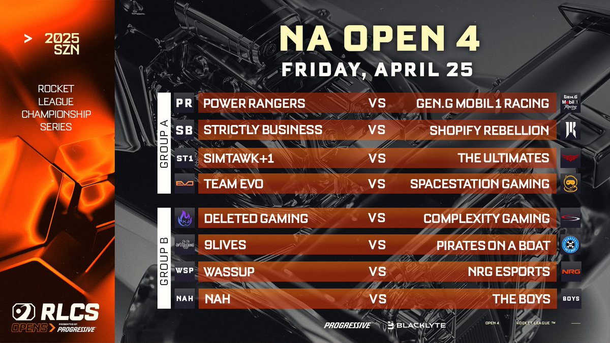 The GSL groups for NA Open 4 have landed 🚀

Action starts at 1pm ET on Friday 🤝