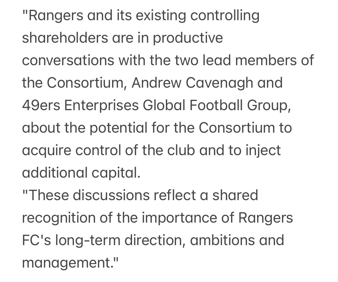 4ladshadadream's tweet image. A joint statement from Rangers and 49ers Enterprises, the first official comment

Fans of the fakeover look away now