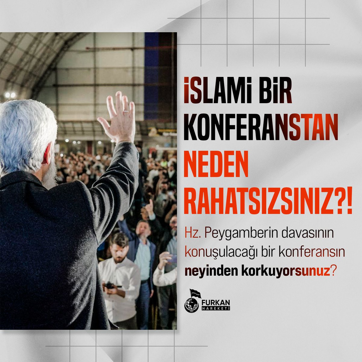 Yine bir konferansımıza engel!
Yine emniyet baskısı, yine salon iptali!

Dini konferanslara tahammül edemeyen karanlık zihniyet yine sahnede!
Bu baskılara boyun eğmeyeceğiz!

DiniKonferansa Engel
#KeçiörenBelediyesi
#AnkaraEmniyeti