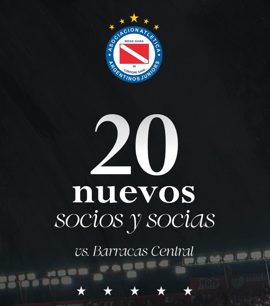 Oficina de Socios y Socias AAAJ (@sociosaaaj) on Twitter photo #AAAJ 💳 Le damos la bienvenida a los nuevos socios y socias de <a href="/AAAJoficial/">Argentinos Juniors</a> que se asociaron en la previa del partido vs. Barracas Central.
📲 wa.me/5491137630888
🌐 sedevirtual.argentinosjuniors.com.ar/asociate
📩 socios@argentinosjuniors.com.ar #AAAJ 💳 Le damos la bienvenida a los nuevos socios y socias de <a href="/AAAJoficial/">Argentinos Juniors</a> que se asociaron en la previa del partido vs. Barracas Central.
📲 wa.me/5491137630888
🌐 sedevirtual.argentinosjuniors.com.ar/asociate
📩 socios@argentinosjuniors.com.ar