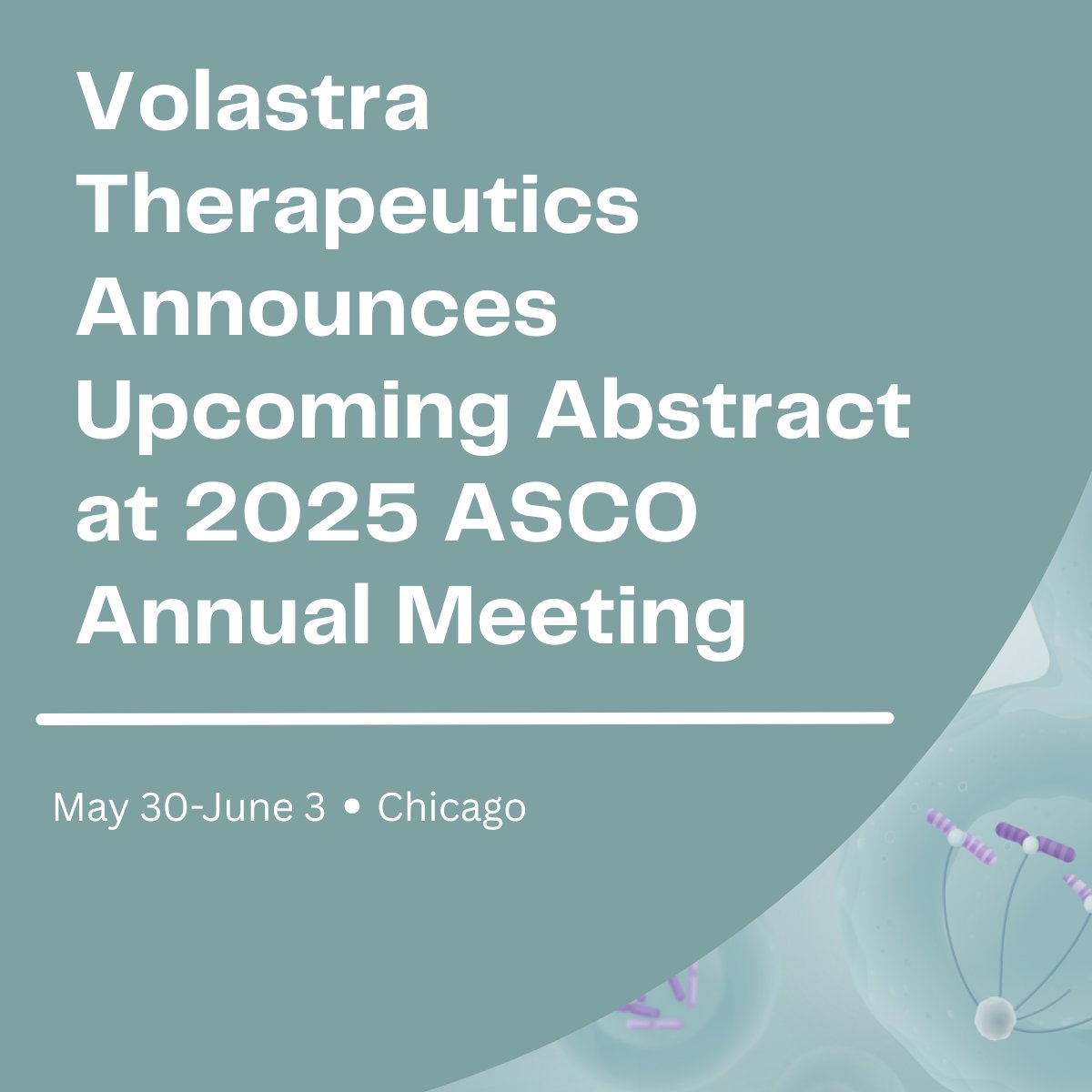 Excited to share that Volastra will present preliminary results from our first-in-human Phase I/II trial of VLS-1488 - a novel oral #KIF18A inhibitor - at #ASCO25 next month. This marks the first public release of KIF18A inhibitor clinical data: meetings.asco.org/2025-asco-annu…