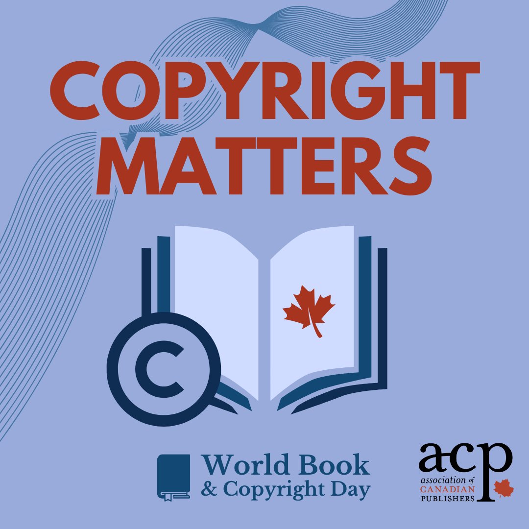 📚 On #WorldBookAndCopyrightDay, we stand with Canadian publishers &amp; creators navigating a challenging copyright landscape due to ambiguity around fair dealing and lack of AI regulations. Strong copyright is essential to support authors, publishers, and the stories that shape us.