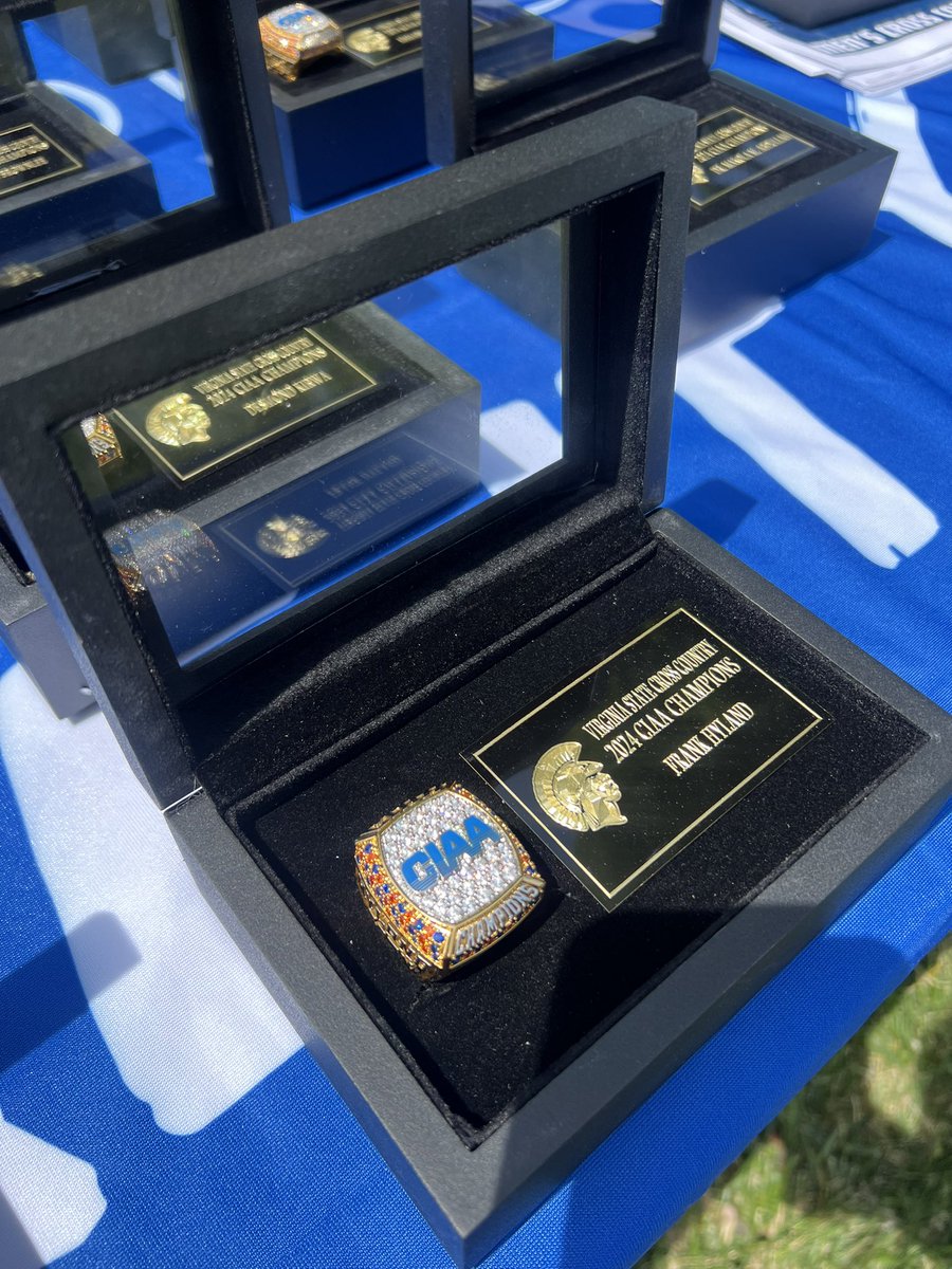 A beautiful day at <a href="/VSU_1882/">Virginia State University</a> to present championship rings to the 2024 <a href="/CIAAForLife/">CIAA</a> Men’s Cross Champions! Congratulations to our <a href="/VSUsports/">VSU Athletics</a> cross country student-athletes, coaches, and staff! 🧡💙#GreaterHappensHere