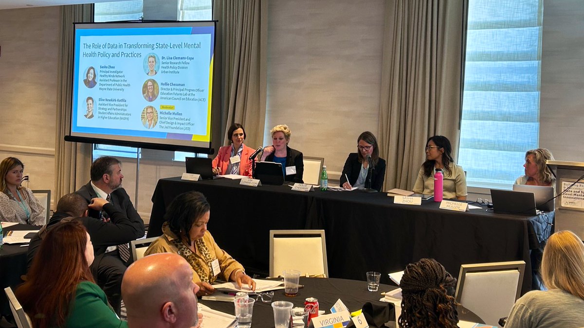A rockstar panel shared about the role of data in transforming state-level mental health policy and practices. Panelists highlighted how data is illuminating the mental health needs of students at the local, state, and national levels.
