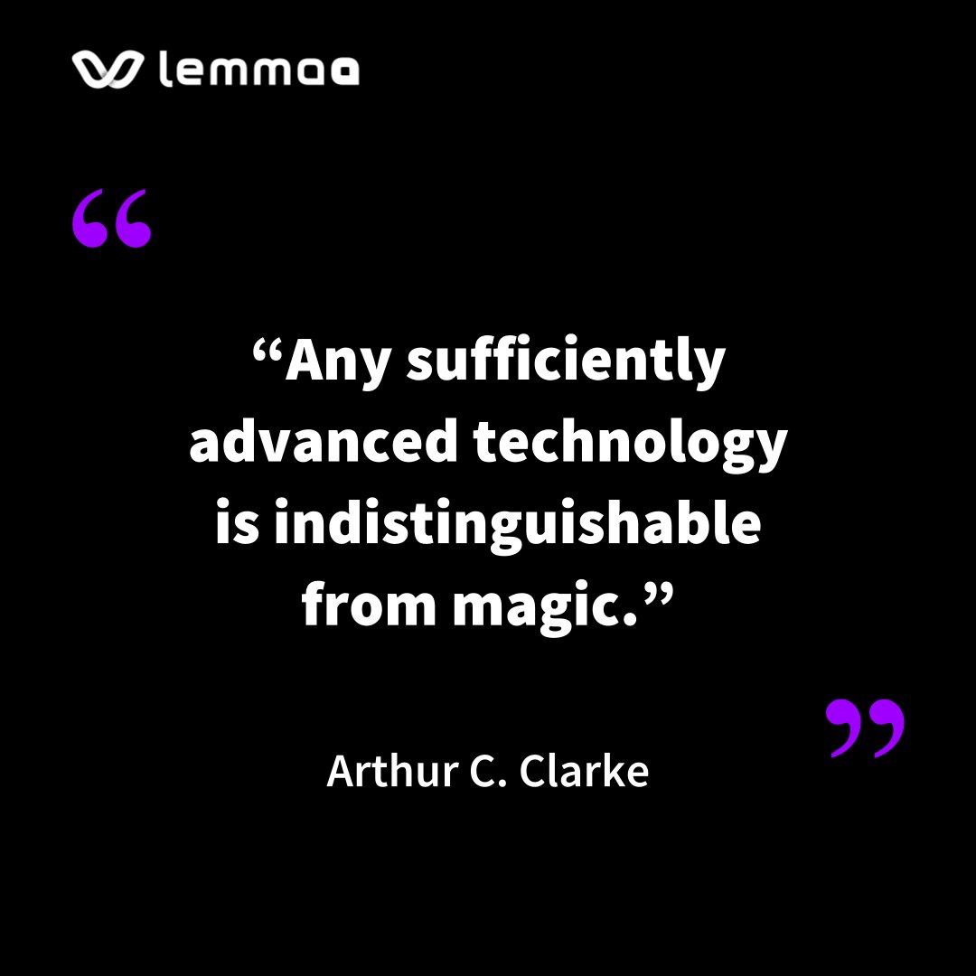lemma_alpha's tweet photo. “Any sufficiently advanced technology is indistinguishable from magic.” - Arthur C. Clarke. In a post-AGI world, let’s make our skills the real magic! Adapt, learn, thrive! 🌟 #FutureOfWork #SkillUp https://t.co/NXuN2Jlonr