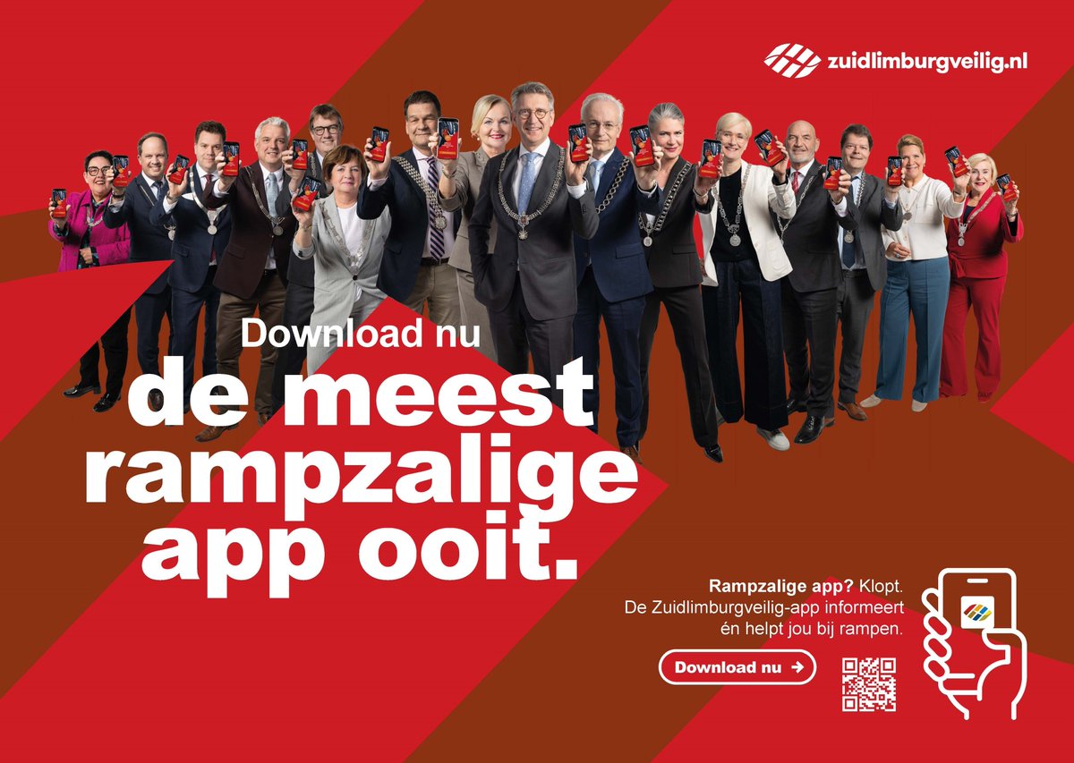 Vandaag lanceerden wij de Zuidlimburgveilig-app en website. Voortaan zullen berichten over incidenten worden geplaatst op Zuidlimburgveilig.nl. We stoppen per direct met berichtgeving via X. Download de Zuidlimburgveilig-app om pushmeldingen te ontvangen bij incidenten.