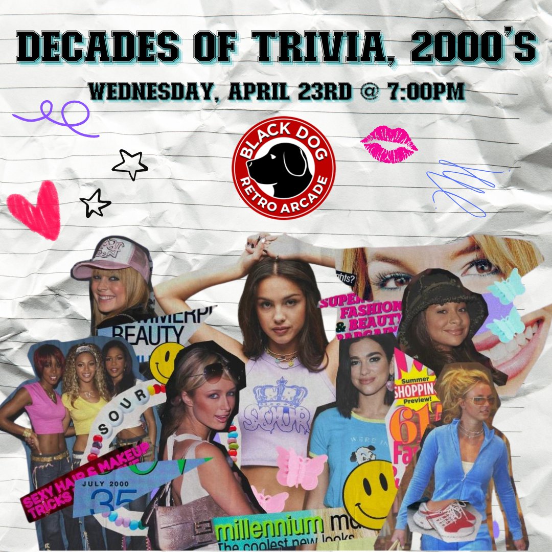 BDRetroArcade's tweet photo. Flip phones, skinny jeans, PS2, MySpace... Feels just like yesterday doesn't it? 2000s Trivia kicks off at 7pm! You won't want to miss this! #Arcade #Retro #Gaming #Trivia #TriviaNight #ArlingtonTX #Dallas #2000sTrivia https://t.co/lyGRAA5GEh