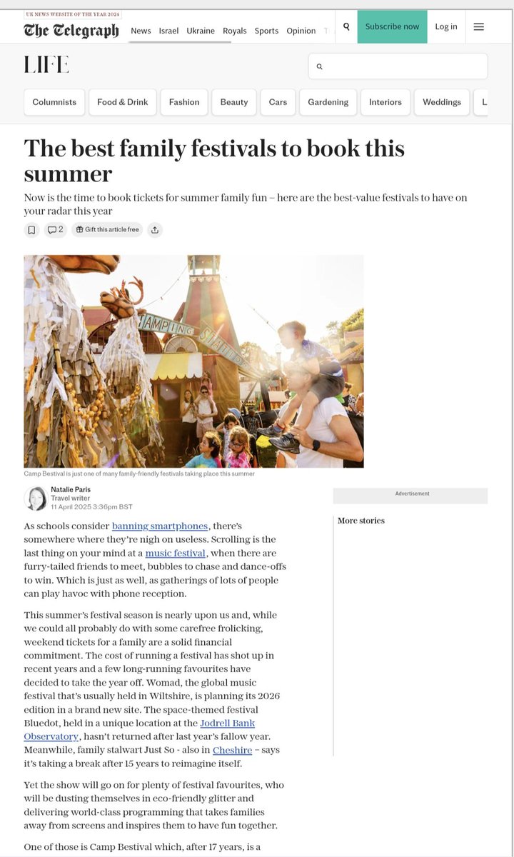 Thanks <a href="/Telegraph/">The Telegraph</a> 💚

BEST FAMILY FESTIVAL archive.ph/mAIbC?fbclid=P…