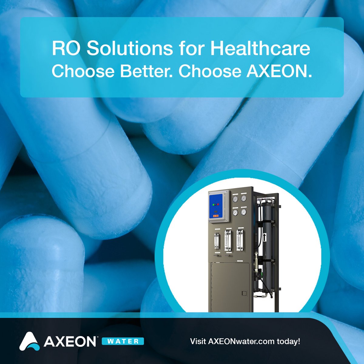 AXEONWATER's tweet image. In healthcare and pharmaceutical applications, water purity is mission-critical. The AXEON R1S-Series RO System delivers high-purity water to meet strict industry standards, ensuring safety, compliance, and precision. 💧⚕️

hubs.la/Q03b6FYB0

#HealthcareRO #ROSolutions