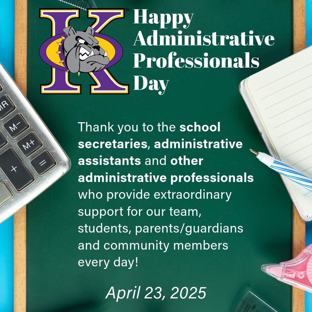 Today is Administrative Professionals Day! We’re celebrating the incredible people who keep our schools running smoothly. From greeting families to managing everything behind the scenes, your hard work and dedication do not go unnoticed. Thank you! 💜💛🩶 #adminprofessionalsday