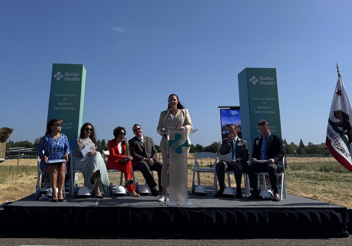 SenatorAshby's tweet photo. #TeamAshby was excited to attend the Sutter Health Elk Grove Care Center Groundbreaking this morning and celebrate this achievement for our region. Congratulations to all those committed to bringing accessible, high-quality health care to the growing community of Senate District 8. 

This project will expand the current Sutter Urgent Care center and its services, bringing more physicians and specialists to the campus. #SD8