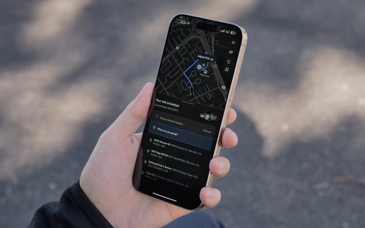 Tesla Robotaxi App UI