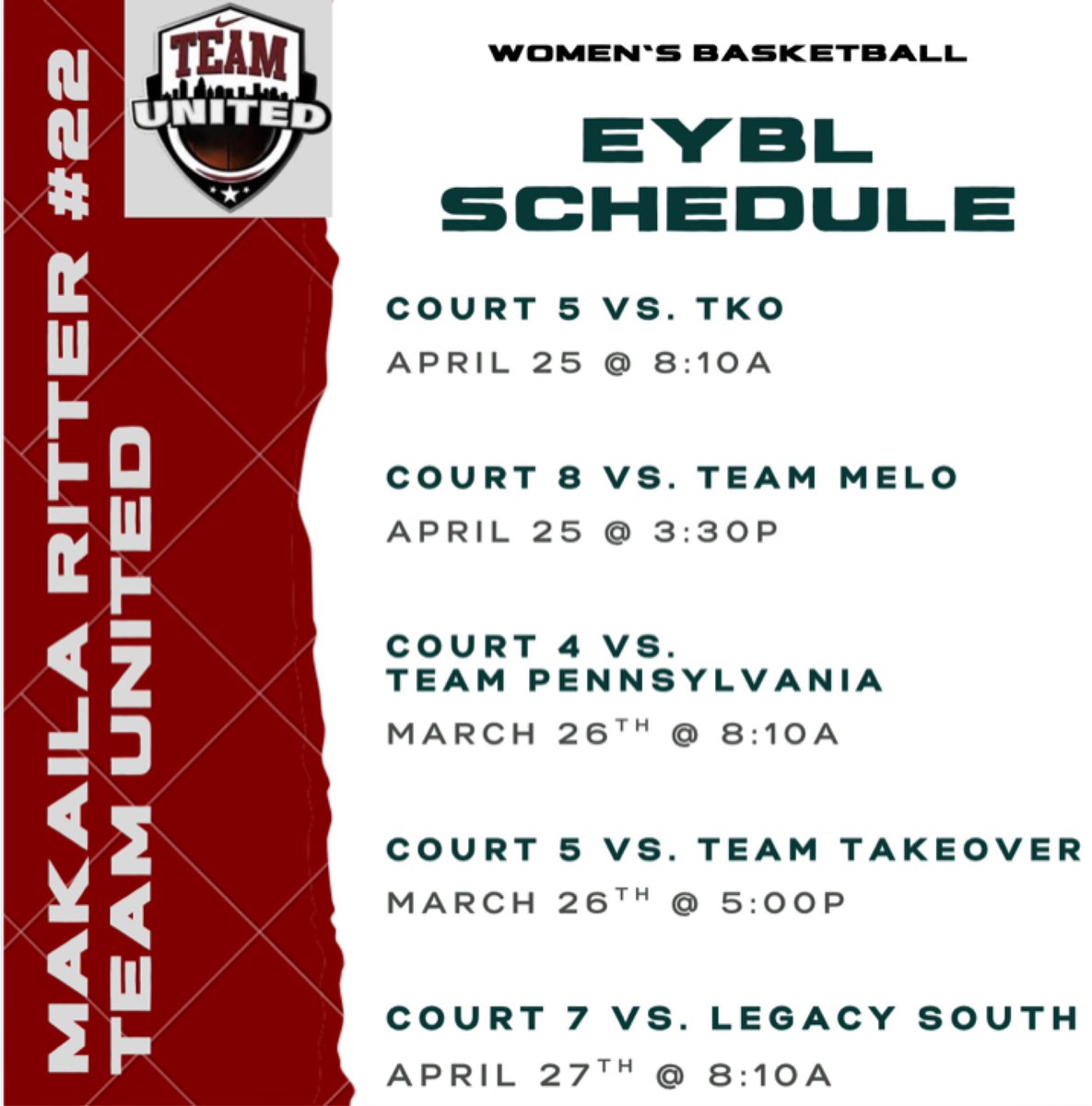 Schedule for Session 1 Hampton, VA

Makaila Ritter 26’