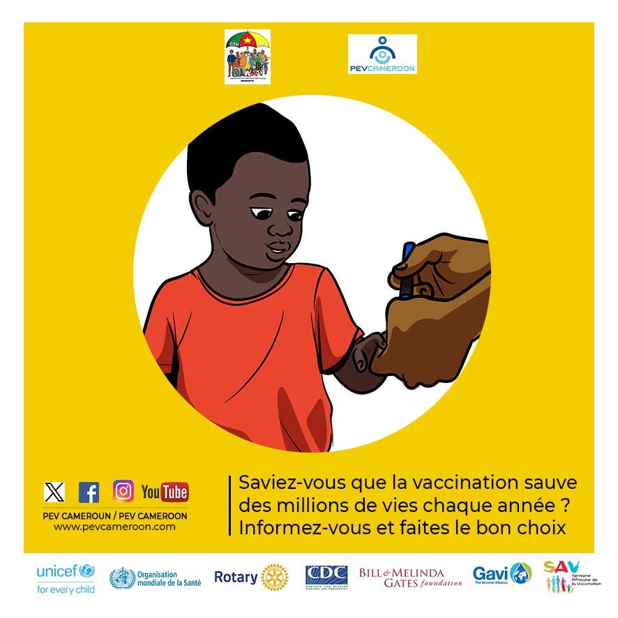 FrankpNamekong's tweet photo. Contrairement à ce qui se raconte au quartier, la vaccination sauve des millions de  de vies chaque année.

C'est votre droit de vacciner vos enfants ou pas mais sachez que si quelque chose de mauvais leur arrivait à cause du manque de vaccin,... 

#PEVCentre #PolioGameOver25 https://t.co/XZKH0C4V9I
