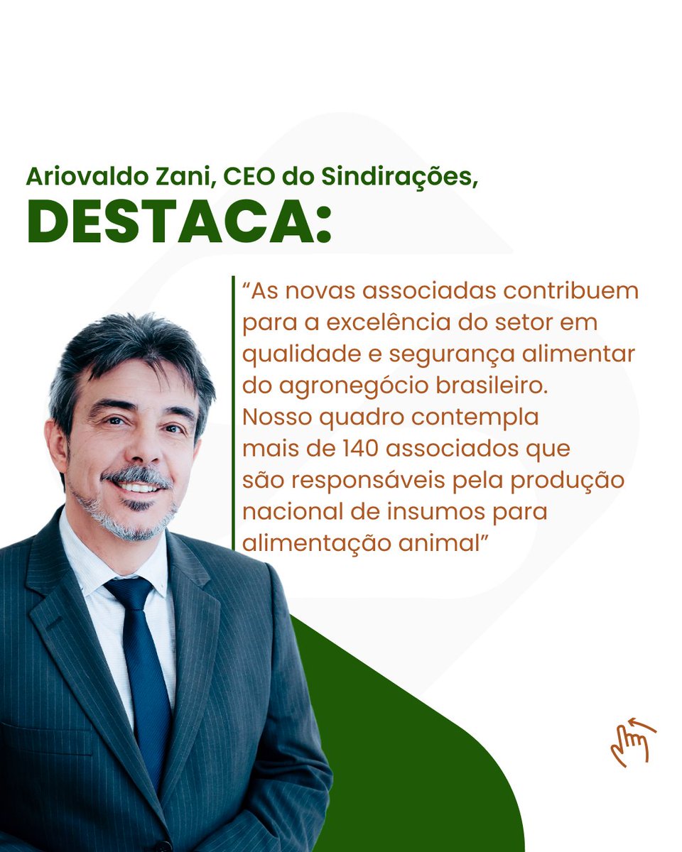 Sindiracoes's tweet image. Sindirações celebra o Dia Nacional do Associativismo com dois novos associados: Camlin Fine Sciences, em antioxidantes; e Consube Agropecuária, em Enxofre Pecuário Guapec 70s. Associe-se: sindiracoes.org.br/associe/ 
#Sindirações #Associacao