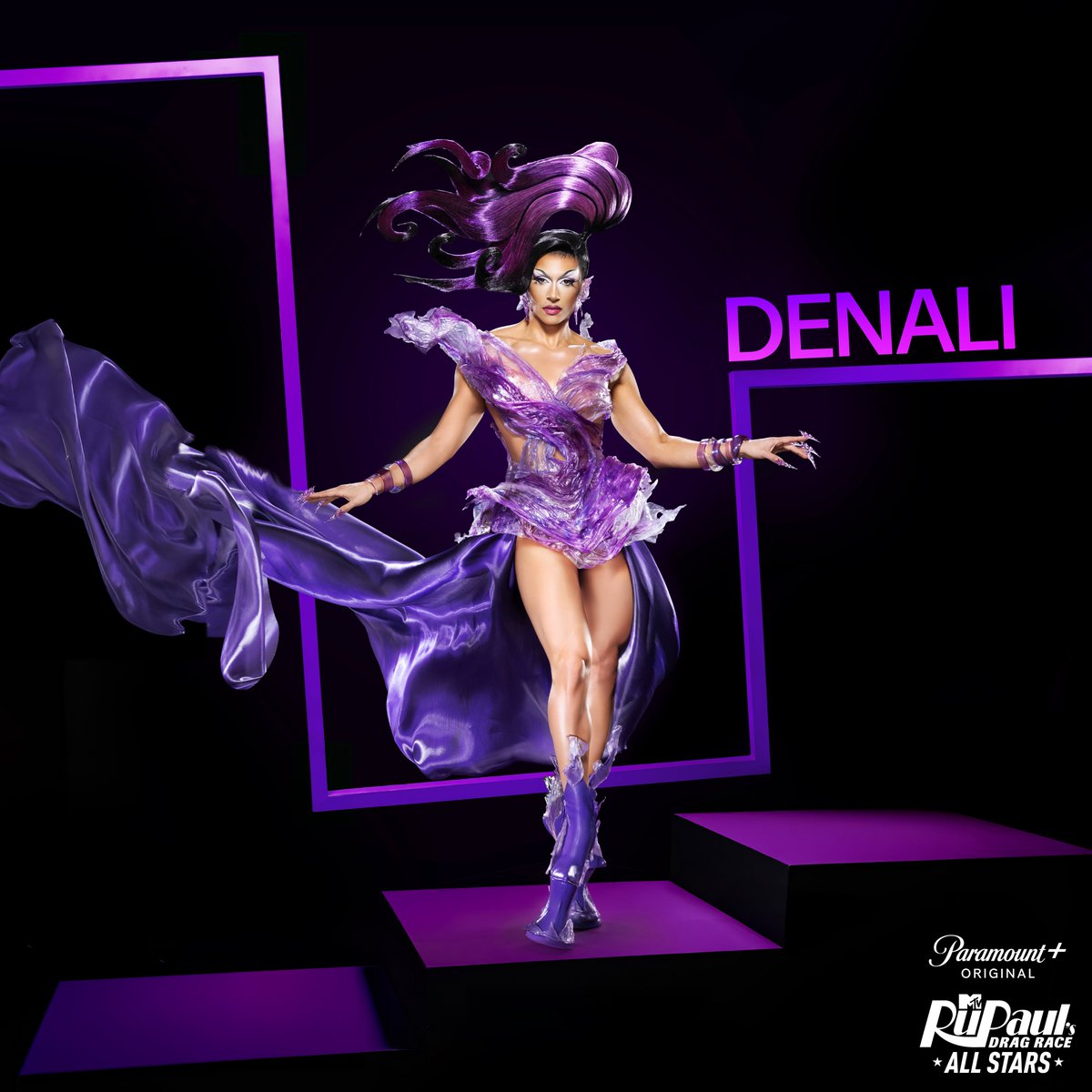 RuPaulsDragRace's tweet photo. Let's break the ice ⛸️ @denalifox joins #AllStars10 – streaming MAY 9 on @paramountplus! 💋 https://t.co/tSC2Rugq2o
