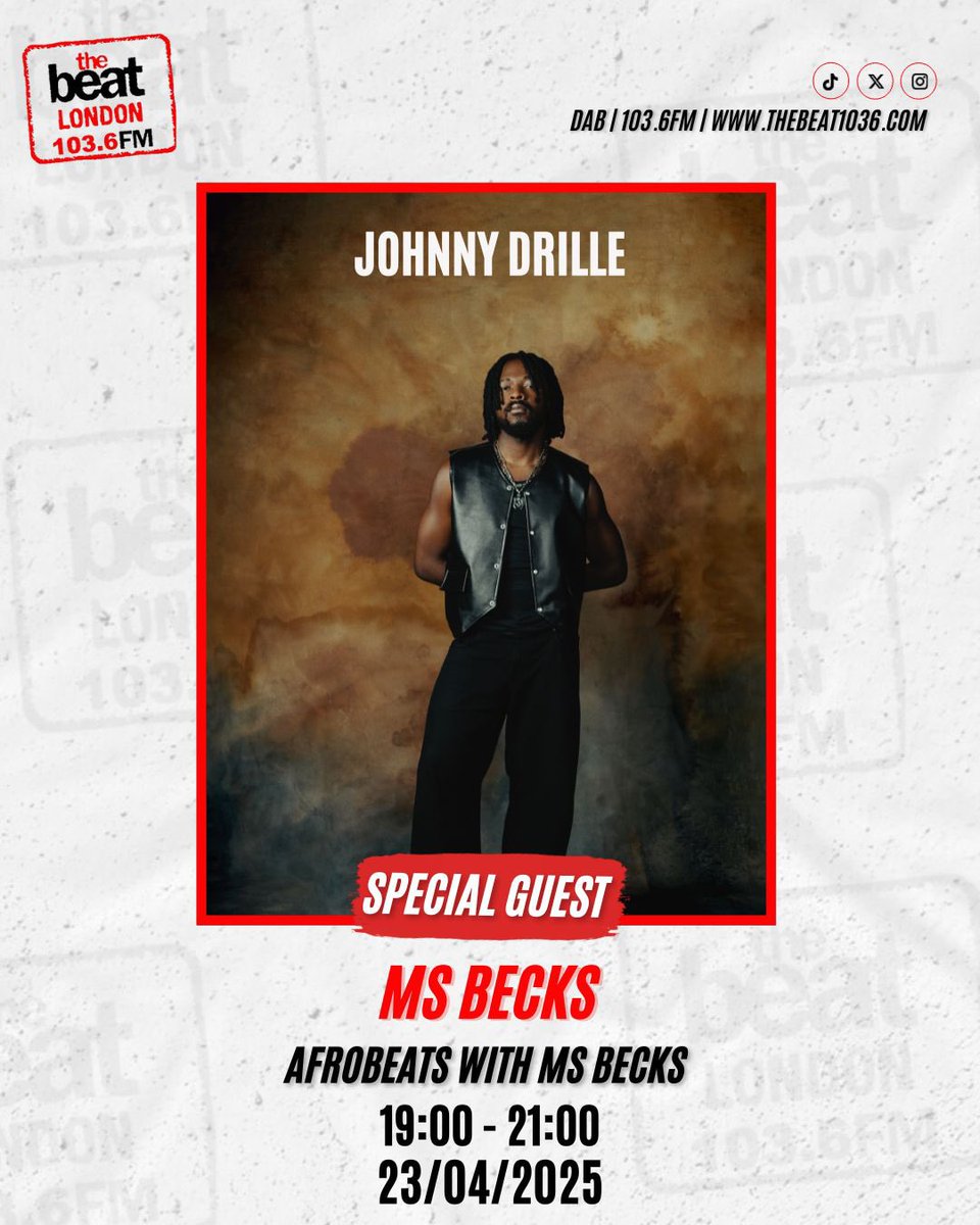 Msbecks (@ms_becks) on Twitter photo Joining me LIvE frm 7.30PM <a href="/Johnnydrille/">Johnny Drille</a> on <a href="/TheBeat1036fm/">THE BEAT LDN 103.6FM</a>
Listen:
thebeat1036.com | 103.6 FM | DAB| Our app 📱 | Tunein 🔥🔥🔥🔥 Joining me LIvE frm 7.30PM <a href="/Johnnydrille/">Johnny Drille</a> on <a href="/TheBeat1036fm/">THE BEAT LDN 103.6FM</a>
Listen:
thebeat1036.com | 103.6 FM | DAB| Our app 📱 | Tunein 🔥🔥🔥🔥