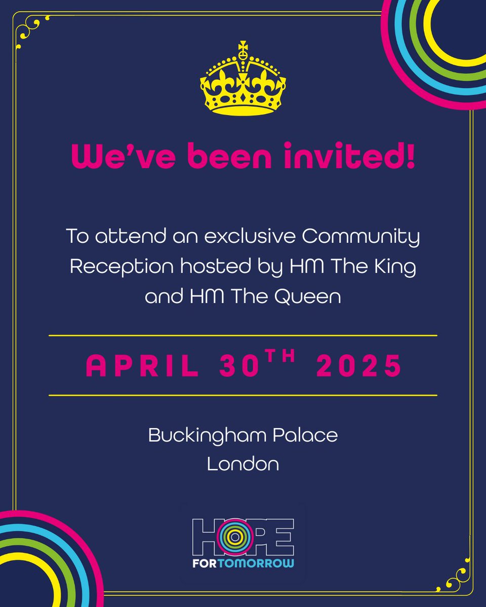 👑 We have been invited to attend a Community Reception hosted by HM The King and HM The Queen!

This #Royal event celebrates #CancerCharities and this invitation recognises our work bringing #cancercare closer to #NHS patients across England.