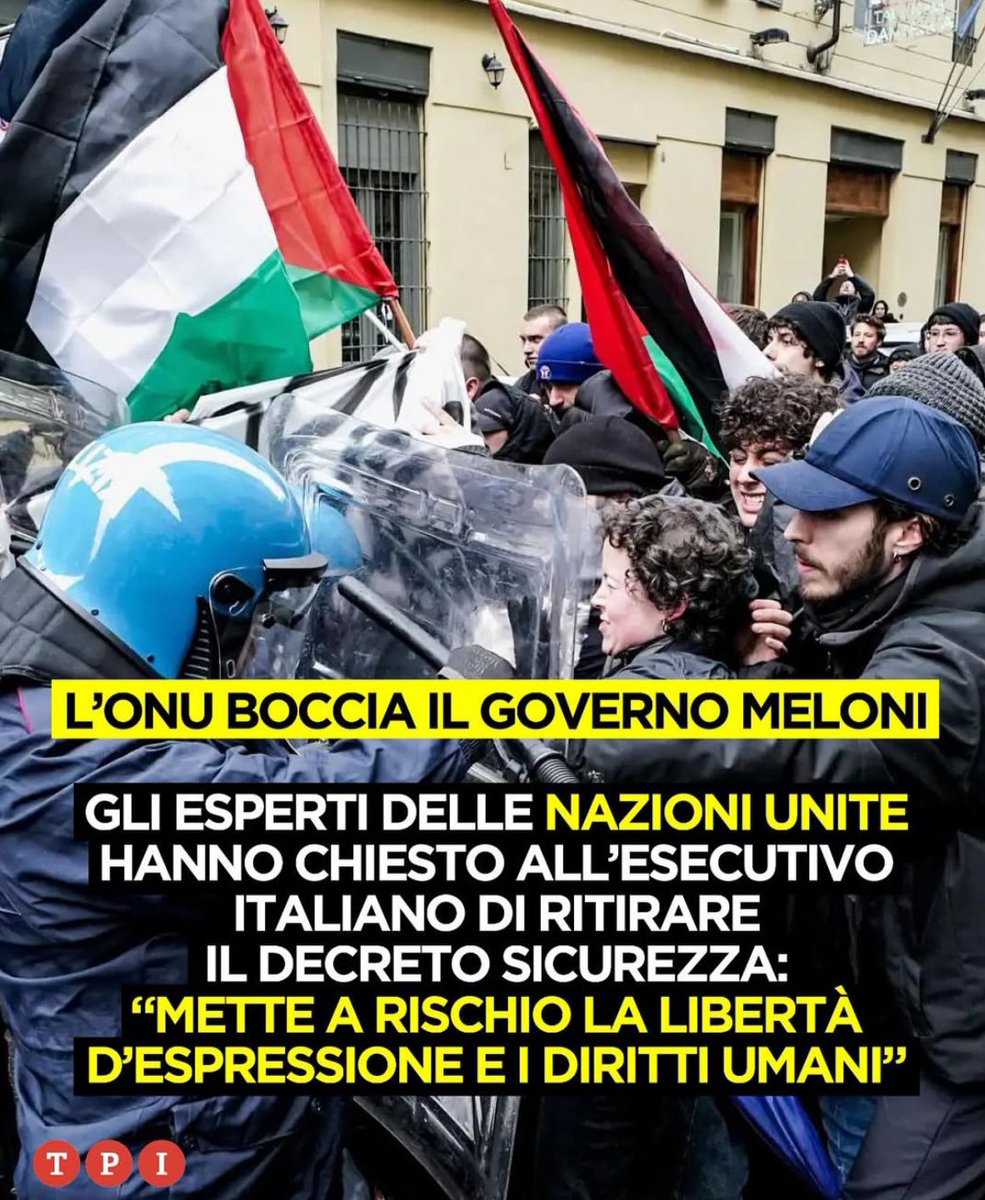 lisameyerildra1's tweet photo. Anche per l'ONU il decreto sicurezza di Meloni e' illegale https://t.co/LlHpi0E1bk