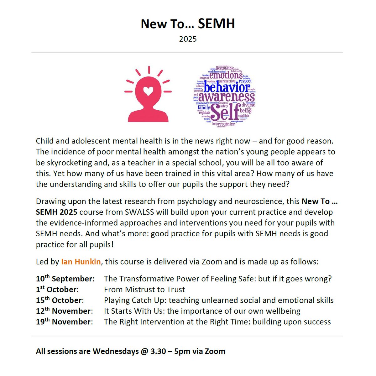 More info and booking here: swalss.co.uk/training