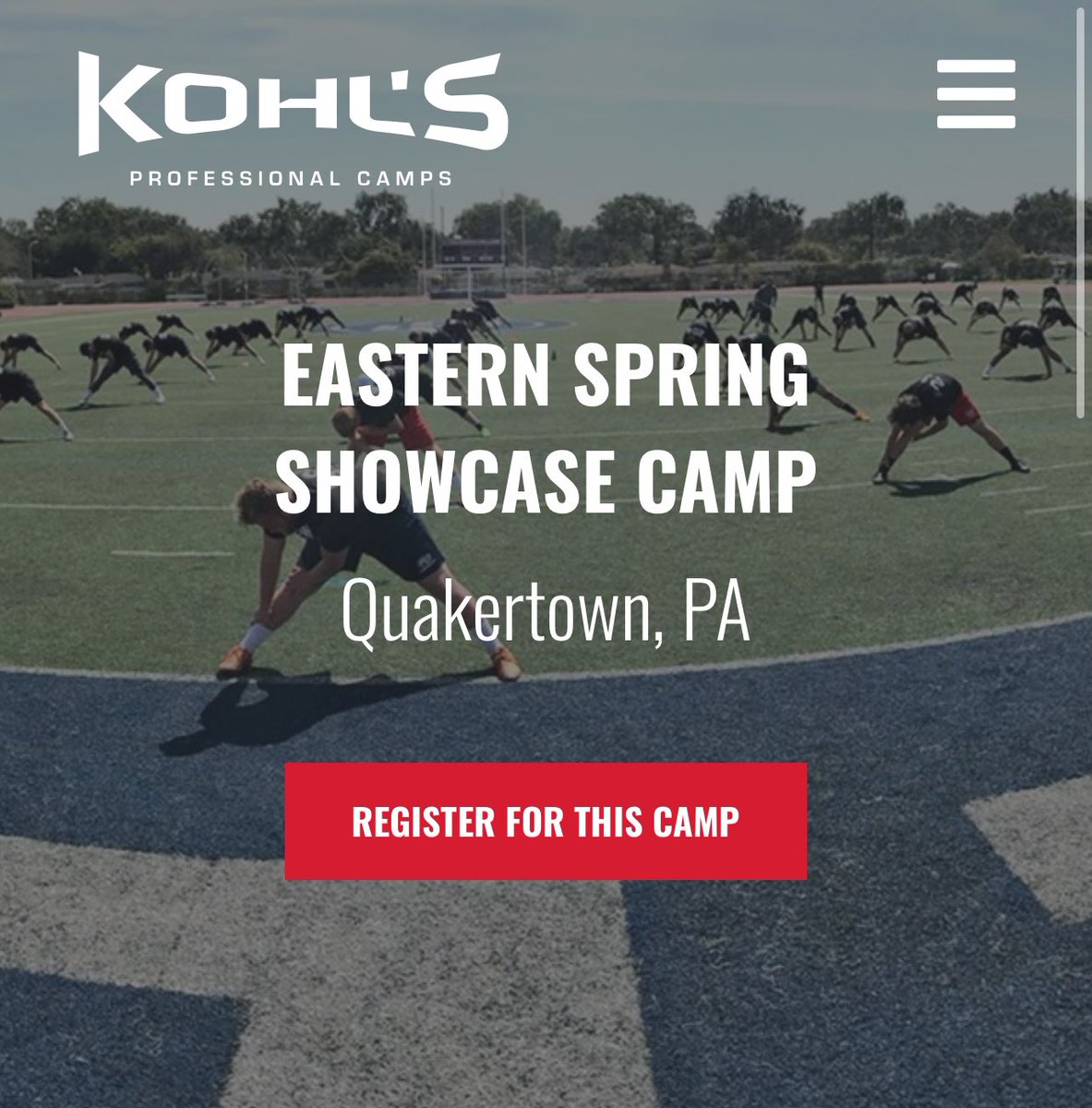 Excited to be attending the Kohl’s Eastern Spring Showcase Camp in Quakertown, PA on May 10th! Ready to compete with some of the best!