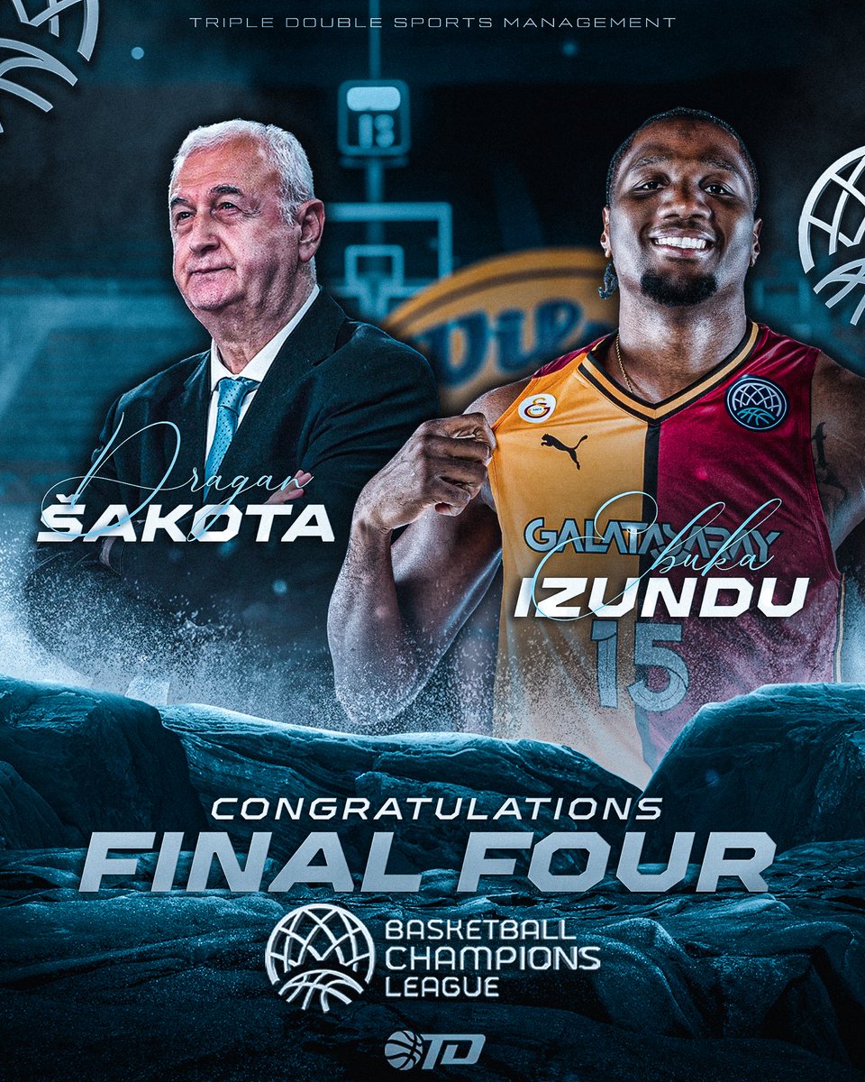 Ivan Zoroski (@tripledoublesm) on Twitter photo Congratulations to our clients AEK Athens <a href="/aekbcgr/">AEK BC</a> Coach Dragan Sakota and Galatasaray <a href="/GSBasketbol/">Galatasaray Basketbol</a> big man
Ebuka Izundu on amazing success and advancing to Final Four of the Basketball Champions League! <a href="/BasketballCL/">Basketball Champions League</a> Congratulations to our clients AEK Athens <a href="/aekbcgr/">AEK BC</a> Coach Dragan Sakota and Galatasaray <a href="/GSBasketbol/">Galatasaray Basketbol</a> big man
Ebuka Izundu on amazing success and advancing to Final Four of the Basketball Champions League! <a href="/BasketballCL/">Basketball Champions League</a>