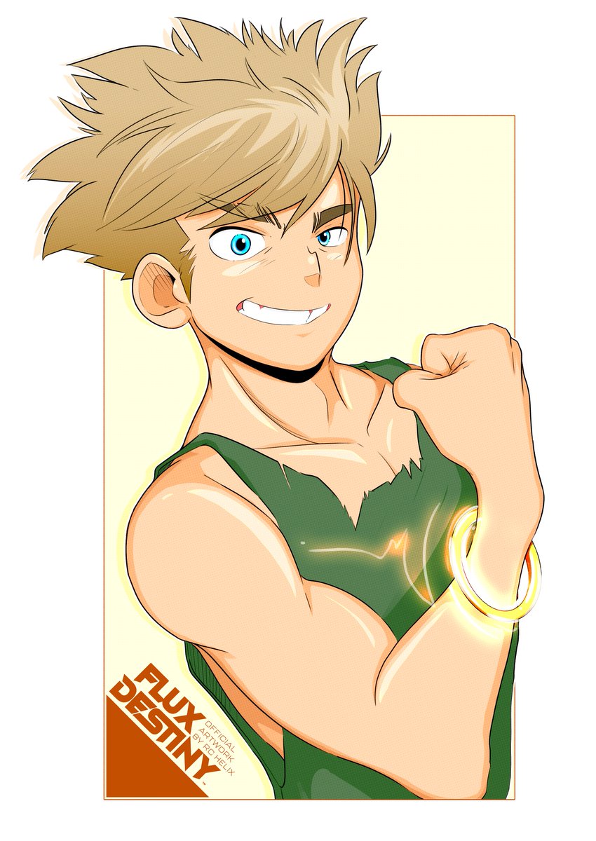 Meet "Rok." Real name Remy. Self-taught Creative Escape Artist, he keeps his karmastry clean and simple—unless someone’s watching... then it's a real show!

Thank you <a href="/Quadpen/">Quadpen</a> for the chance to make this awesome Flux OC art for you!