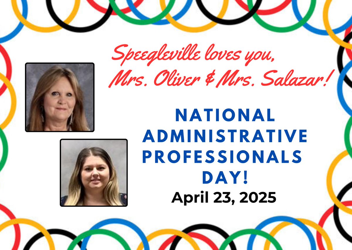 A HUGE SHOUT-OUT to these two wonderful ladies!  We would all be lost without them! Thank you, Mrs. Oliver and Mrs. Salazar for all that you do to keep this school running. We appreciate you! #speegleville #midwayisd