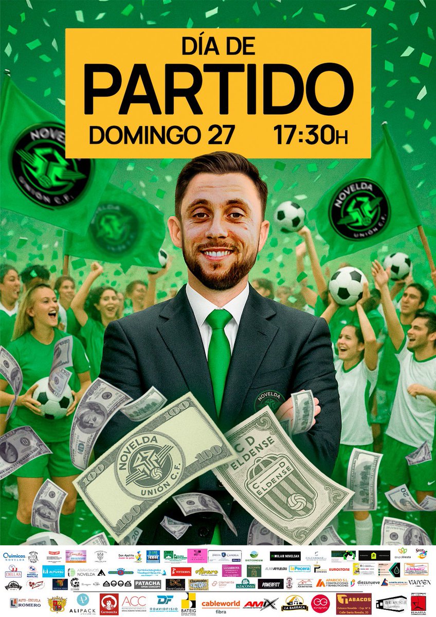 🏟️ 𝗡𝗼𝘃𝗲𝗹𝗱𝗮 𝗨𝗻𝗶𝗼𝗻 𝘃𝘀 𝗖𝗗 𝗘𝗹𝗱𝗲𝗻𝘀𝗲 𝗕 𝟮𝟴  | 𝗝𝗼𝗿𝗻𝗮𝗱𝗮 𝟮𝟴 𝗟𝗹𝗶𝗴𝗮 𝗖𝗼𝗺𝘂𝗻𝗶𝘁𝗮𝘁

⚽️ ¡Nos vemos este domingo en La Magdalena!

🆚 <a href="/FutbolBaseCDE/">Fútbol Base CD Eldense</a> 
📅 Domingo, 27 Abril
⏰ 17:30h
🏟️ Campo Mpal. La Magdalena
📍 Novelda (Alicante)

#LaFuerzaDeLaUnión