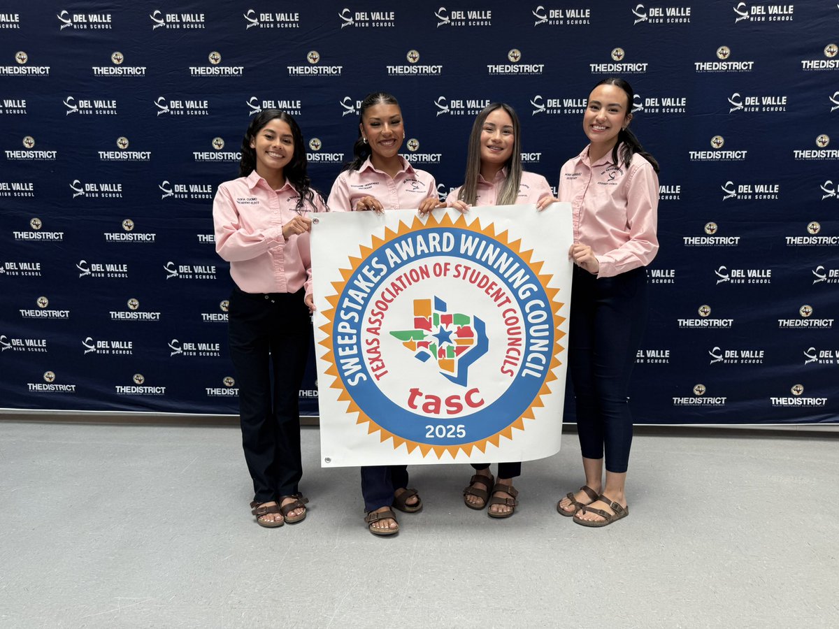 Del Valle HighSchool (@dvhsyisd) on Twitter photo It’s #NSLW25 and we congratulate <a href="/dvhsstuco_/">DVHS Student Council</a> on earning National Gold Council of Excellence from <a href="/NatStuCo/">National Association of Student Councils (NASC)</a> along with Sweepstakes from the <a href="/TASCStuCo/">@TASC_StuCo</a> Thank you for your #Leadership! #OFOD #ItsWhatWeDo #WeAreOne
#ExcellenceByDesign #CEO
#THEDISTRICT <a href="/ysletaisd/">Ysleta ISD</a> It’s #NSLW25 and we congratulate <a href="/dvhsstuco_/">DVHS Student Council</a> on earning National Gold Council of Excellence from <a href="/NatStuCo/">National Association of Student Councils (NASC)</a> along with Sweepstakes from the <a href="/TASCStuCo/">@TASC_StuCo</a> Thank you for your #Leadership! #OFOD #ItsWhatWeDo #WeAreOne
#ExcellenceByDesign #CEO
#THEDISTRICT <a href="/ysletaisd/">Ysleta ISD</a>