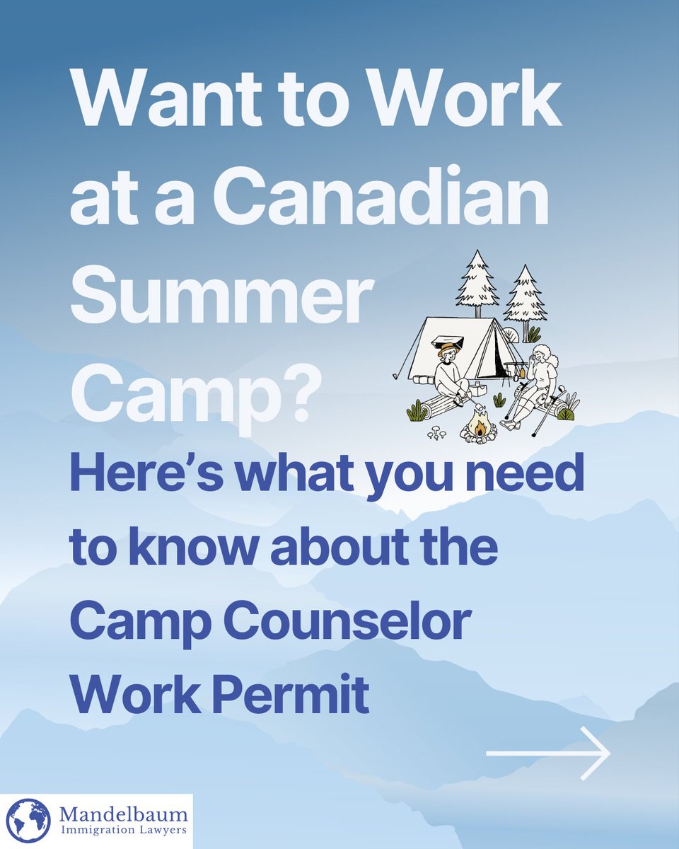 RealDannySteven's tweet photo. Want to work in Canada this summer? 
The Camp Counselor Work Permit makes it easier than you think.
✅ No LMIA
✅ Fast processing
✅ Great summer job opportunity
Learn how &amp; get started: https://t.co/tduEccfszr
#CanadaImmigration #WorkPermitCanada #CampCounselor #SummerJobs https://t.co/nz11GatqEH