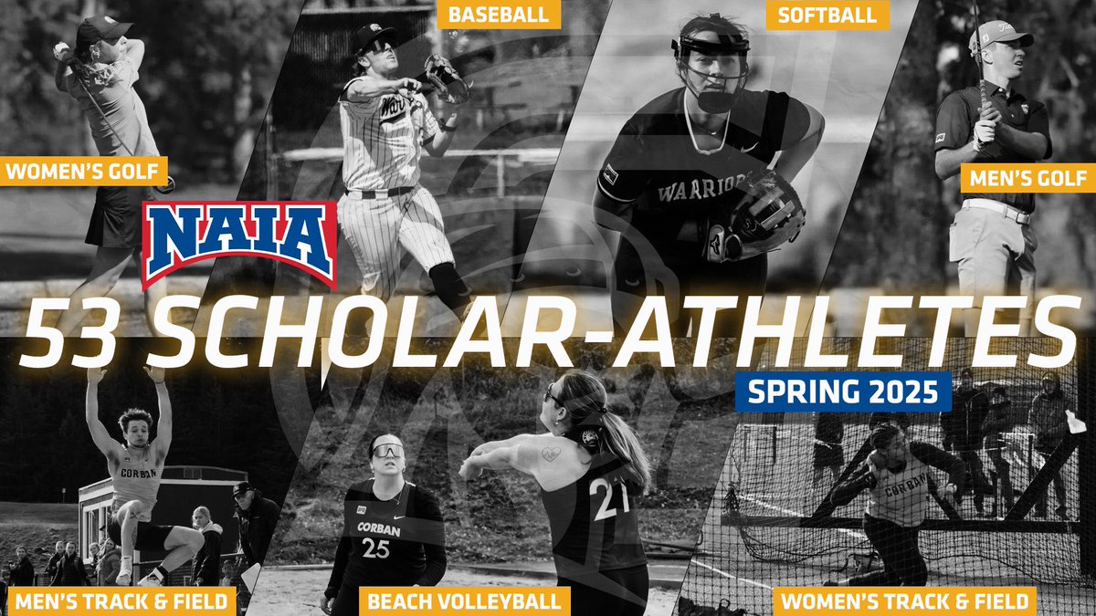 𝘚𝘱𝘳𝘪𝘯𝘨 𝘚𝘤𝘩𝘰𝘭𝘢𝘳-𝘈𝘵𝘩𝘭𝘦𝘵𝘦𝘴 📚

Congratulations to our 53 NAIA Scholar-Athletes who are rocking a 3.50 cumulative GPA or higher! 🙌⚔️

#WeAreCorban
