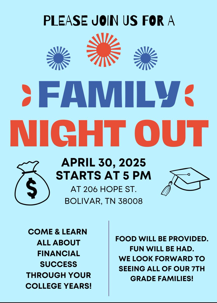 Gear Up Family Night Reminder!!! See you next Wednesday!!!