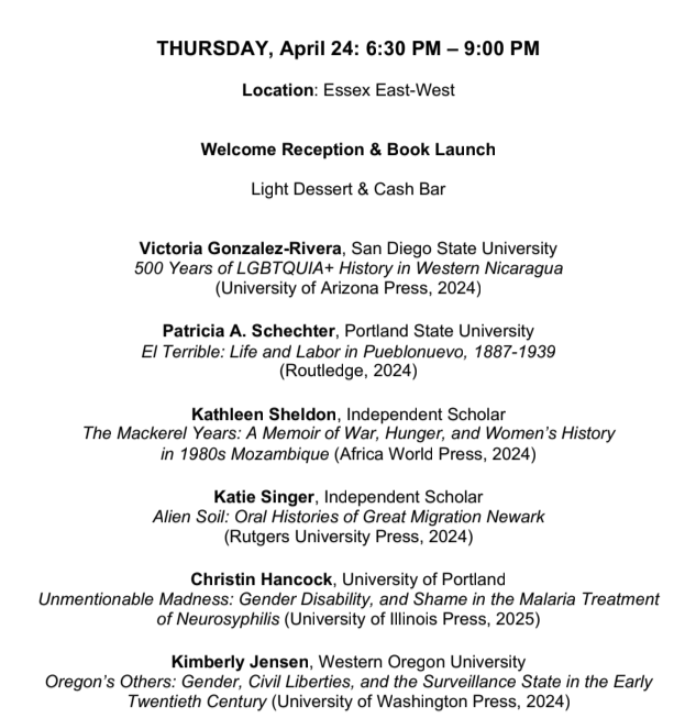 kristinegunnell's tweet photo. I'm excited for the @WAWHTweets  Western Association of Women Historians conference this weekend.  My presentation is on Saturday, but the book launch tomorrow night looks fantastic! Congrats to @KathleenSheldon and @singerphd  Katie Singer who will be showcasing their books. https://t.co/WglU9q1u56