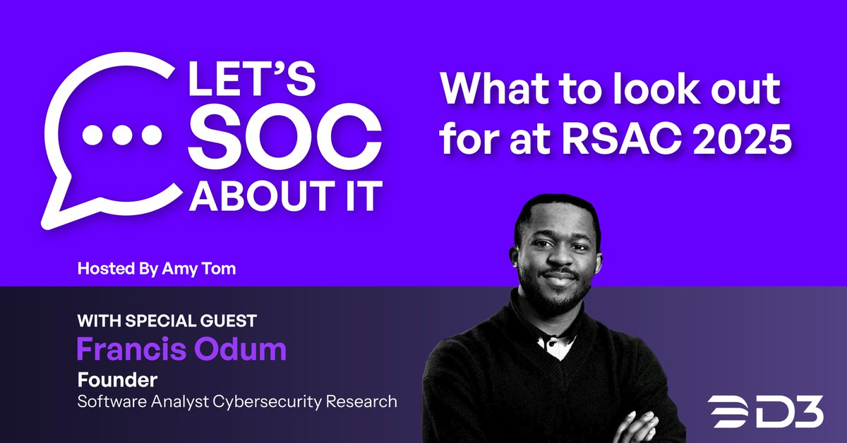 #RSAC2025 is right around the corner, so for this episode of the Let's SOC About It podcast, we're diving into all things RSA with Francis Odum.

youtube.com/watch?v=__gmLg…