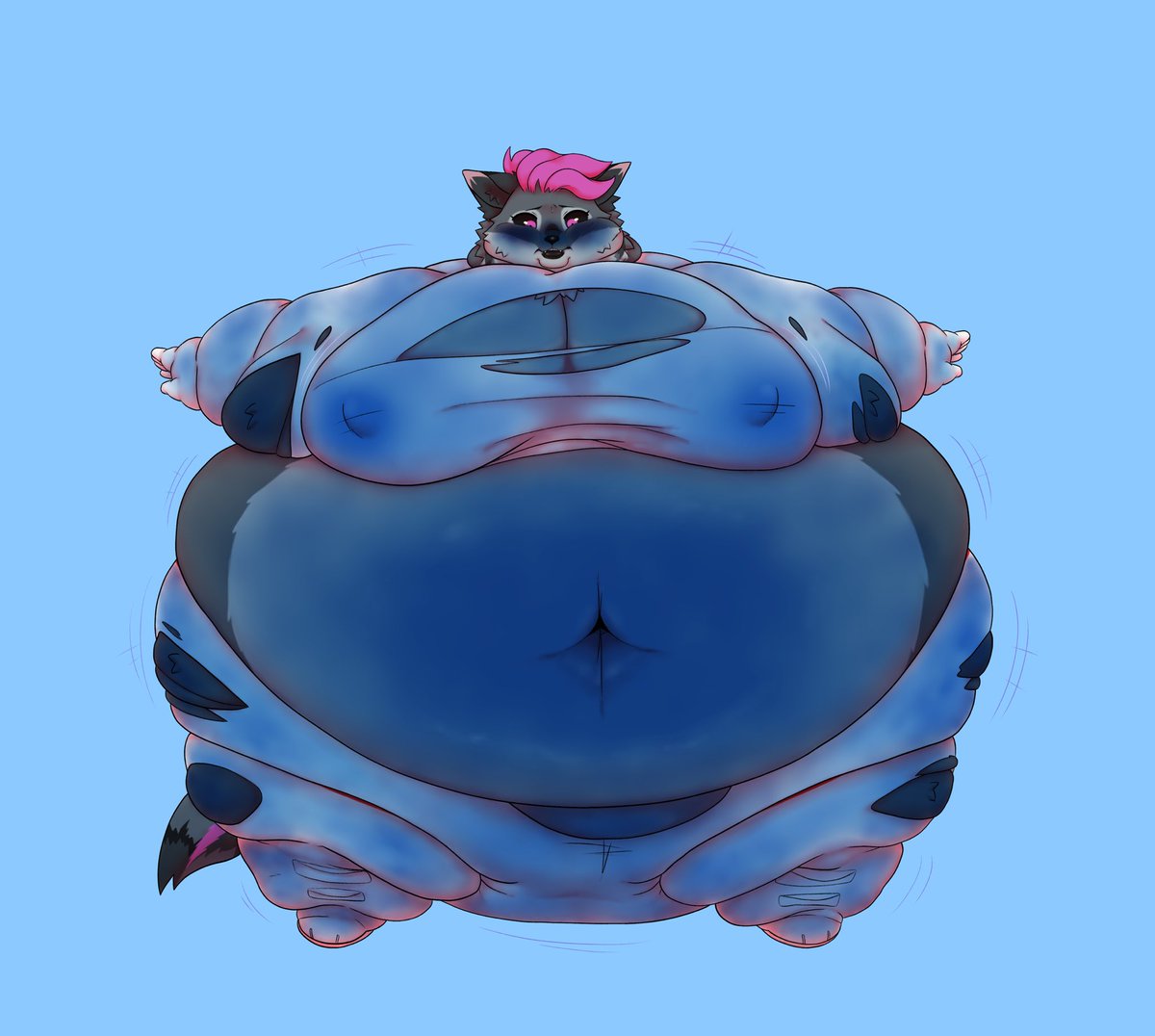 milkymeats's tweet photo. oh no! She’s swelling up! <:3c 3/4 
#ssbbw #blueberryinflation #fatfur https://t.co/Mwou0UI0ji