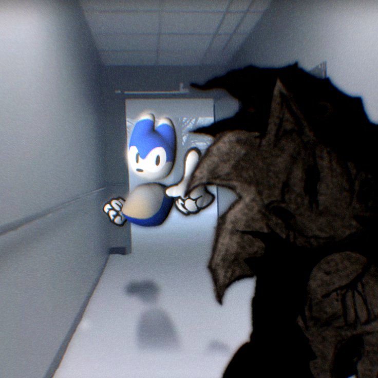 Random_430's tweet photo. "Despite your schemes and your clear disdain for Sonic, our creator is the same. Therefore, we are forced to work together." 
[ #sonicexe #exeoc #blueifyed #TheLiminal ] https://t.co/YFZgpfaq1m
