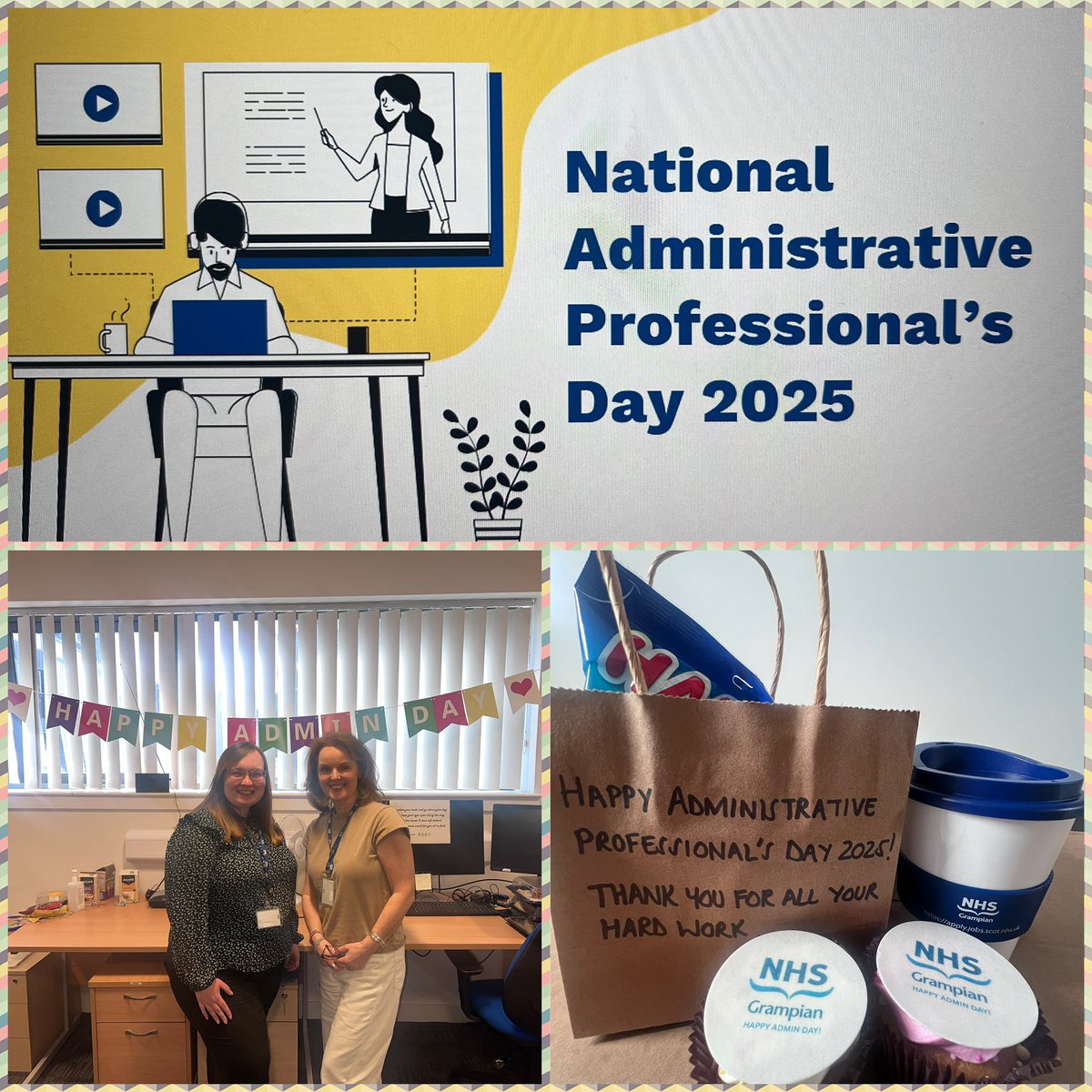 Rachel Donald (@rachelx64) on Twitter photo Today we celebrated 🌟 National Administrative Professional’s Day 2025! 🌟 Thank you to my amazing colleagues who provide first class admin & clerical support to our clinical services and their patients, each & every day👏🏻 <a href="/NHSGrampian/">NHS Grampian</a> <a href="/Reid1Sandy/">Sandy Reid</a> <a href="/LizzyAHP/">Lizzy Archibald</a> <a href="/HSCAberdeen/">Aberdeen City HSCP</a> <a href="/smain64/">Stephen Main</a> Today we celebrated 🌟 National Administrative Professional’s Day 2025! 🌟 Thank you to my amazing colleagues who provide first class admin & clerical support to our clinical services and their patients, each & every day👏🏻 <a href="/NHSGrampian/">NHS Grampian</a> <a href="/Reid1Sandy/">Sandy Reid</a> <a href="/LizzyAHP/">Lizzy Archibald</a> <a href="/HSCAberdeen/">Aberdeen City HSCP</a> <a href="/smain64/">Stephen Main</a>