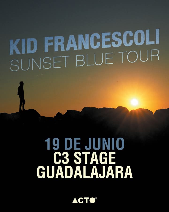 Setlist.me (@setlist_me) on Twitter photo #NuevoShow
Kid Francescoli <a href="/kidfrancescoli/">Kid Francescoli</a> en México.
Sunset Blue Tour
🗓 18/JUNIO -- CDMX -- <a href="/ForoIndierocks/">Foro Indie Rocks!</a>
🗓 19/JUNIO -- GDL -- <a href="/C3Mexico/">C3 Stage</a>
Boletos disponibles a partir del 25 de Abril
Presentado por: <a href="/acto_live/">ACTO</a> #NuevoShow
Kid Francescoli <a href="/kidfrancescoli/">Kid Francescoli</a> en México.
Sunset Blue Tour
🗓 18/JUNIO -- CDMX -- <a href="/ForoIndierocks/">Foro Indie Rocks!</a>
🗓 19/JUNIO -- GDL -- <a href="/C3Mexico/">C3 Stage</a>
Boletos disponibles a partir del 25 de Abril
Presentado por: <a href="/acto_live/">ACTO</a>