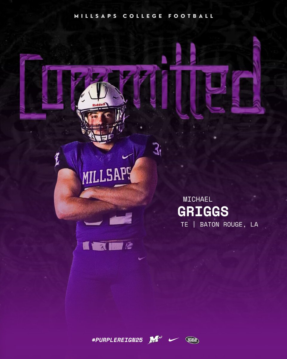 #Committed

Michael Griggs
Catholic HS
Baton Rouge, LA

#PurpleReign25