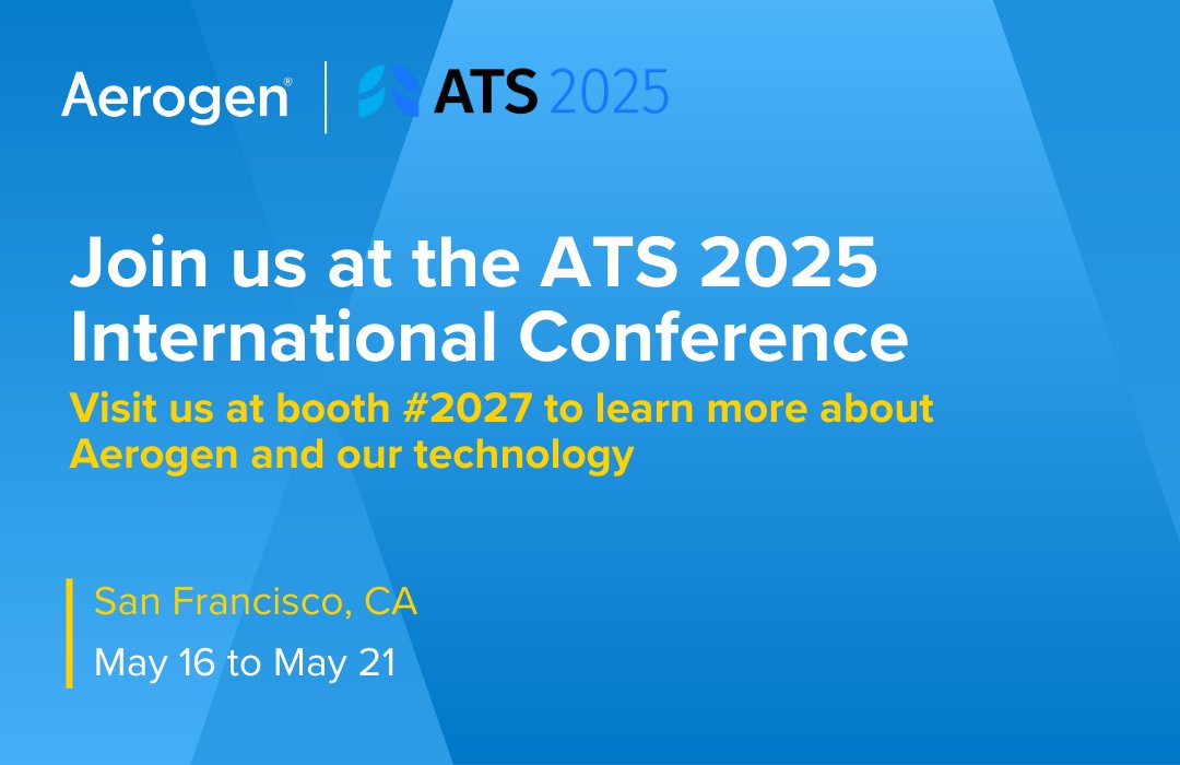 We’re heading to the ATS 2025 International Conference in San Francisco, CA from May 16–21! 🌉

Stop by our booth to meet the team and explore how Aerogen is transforming respiratory care in the ICU and beyond.

Not attending? Learn more at aerogenusa.com 💨
