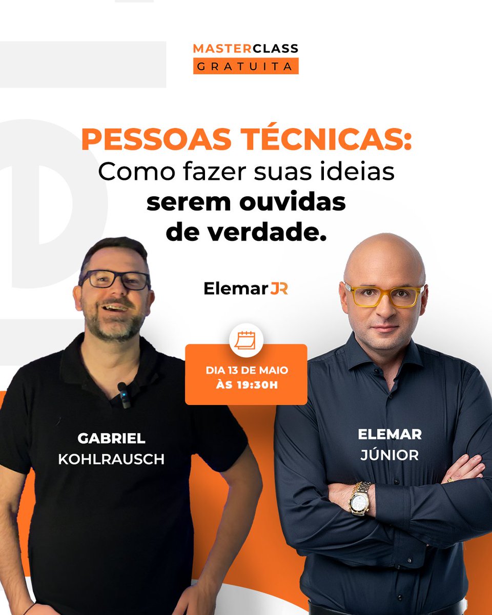 elemarjr's tweet photo. Masterclass gratuita com muito conteúdo!

Você é uma pessoa técnica, comprometida, cheia de boas ideias, mas já se sentiu ignorado em reuniões importantes, viu suas recomendações serem deixadas de lado e, mais tarde, os problemas se tornarem inevitáveis?

Nesta masterclass gratuita, você vai aprender como mudar esse cenário.

Inscreva-se aqui: https://t.co/u6ACdPV4TR