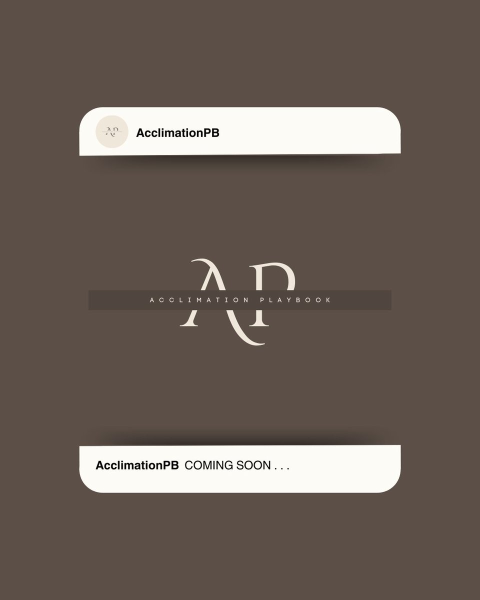 Acclimation Playbook tweet media