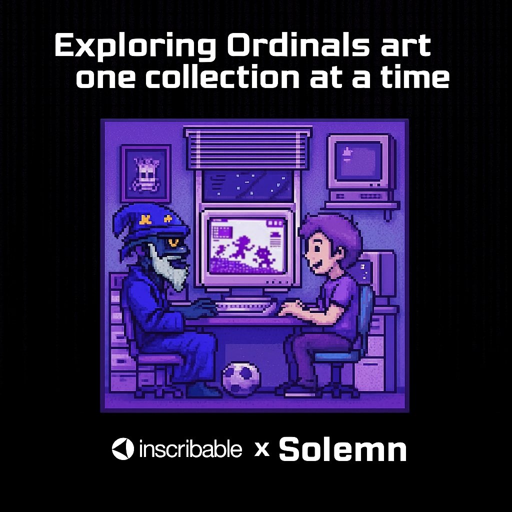 Exploring Ordinals Art—One Collection at a Time

<a href="/strangersolemn/">Solemn</a>  is a digital artist and producer building Glitch Studio and exploring Web 3 through the Bitcoin chain. 

His work is widely known for its distinctive glitch style and  deeply reflects the innovation of, blockchain