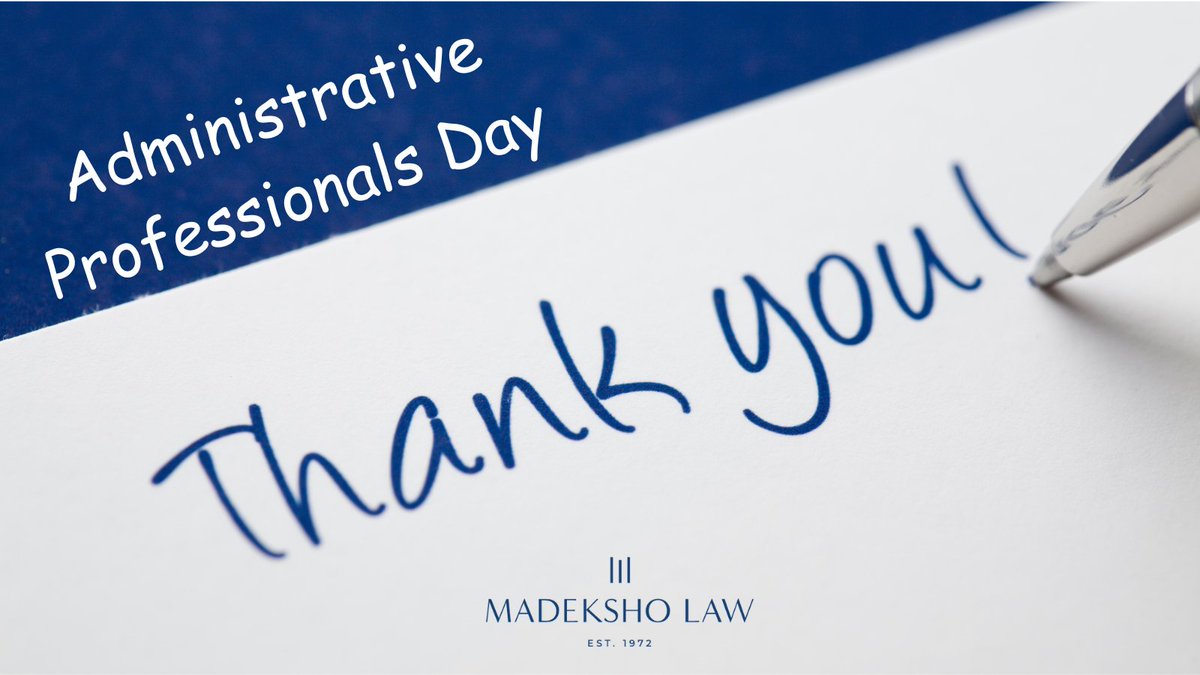 Happy Administrative Professionals Day! 💼 We're so grateful for your dedication, the care you show our clients, and all you do to keep our firm running smoothly. You’re truly the heart of our team—thank you! #AdministrativeProfessionalsDay #TeamMadeksho