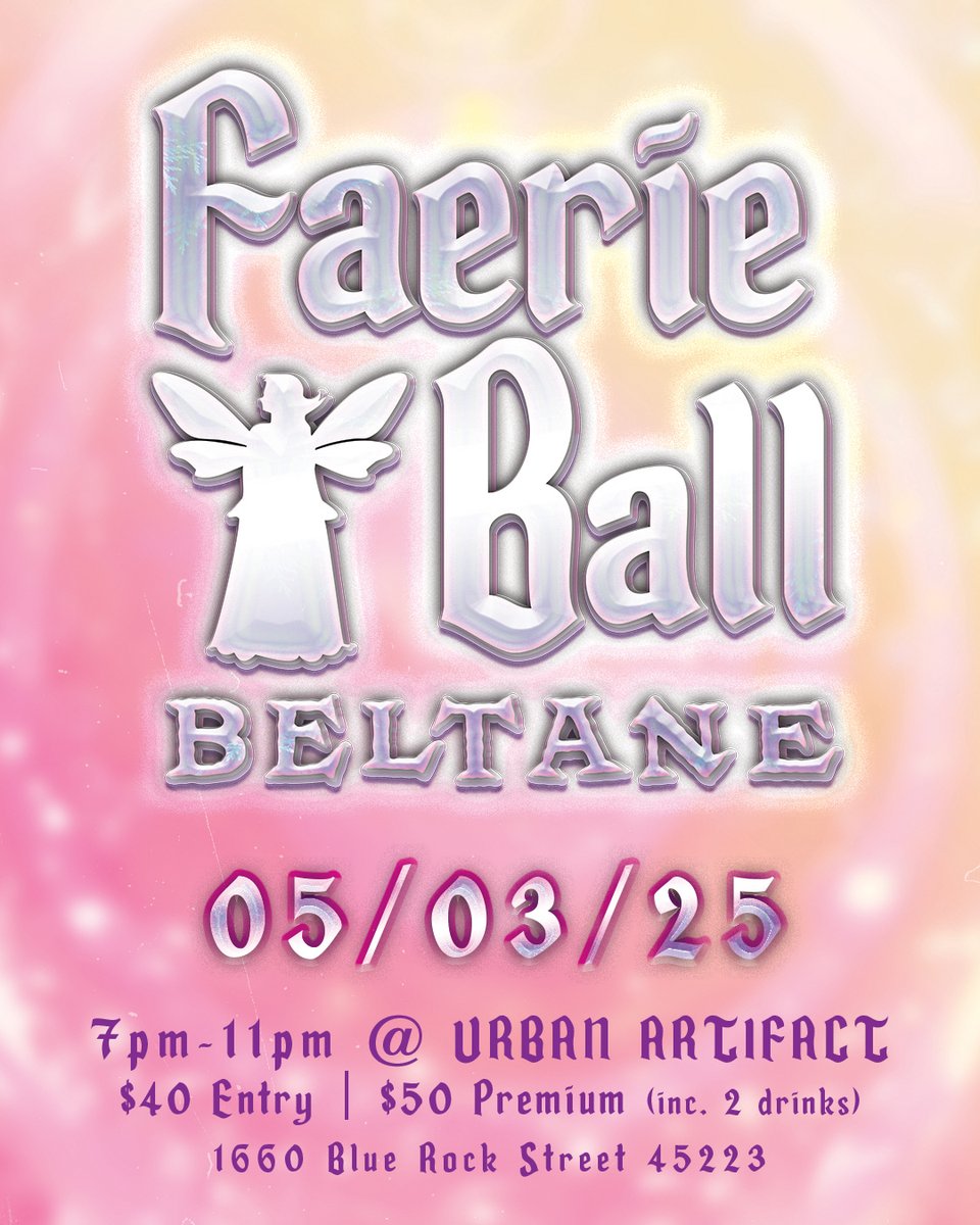 Urban Artifact (@urbanartifact) on Twitter photo π§ββοΈ We are almost a week away from our Faerie Ball! Prepare your outfits and adventurous spirits as we again transform our Reliquary space into a mythical land!
Tickets WONT be sold at the door!
ποΈ eventbrite.com/e/faerie-ball-β¦
#FaerieBall #RenaissanceFaire #CosplayEvent#CincyEvents π§ββοΈ We are almost a week away from our Faerie Ball! Prepare your outfits and adventurous spirits as we again transform our Reliquary space into a mythical land!
Tickets WONT be sold at the door!
ποΈ eventbrite.com/e/faerie-ball-β¦
#FaerieBall #RenaissanceFaire #CosplayEvent#CincyEvents